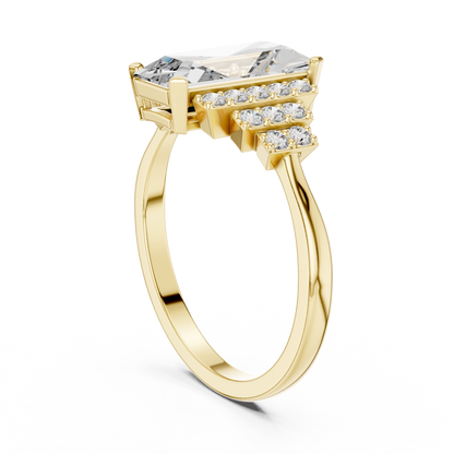 Radiant Tier Solitaire Ring