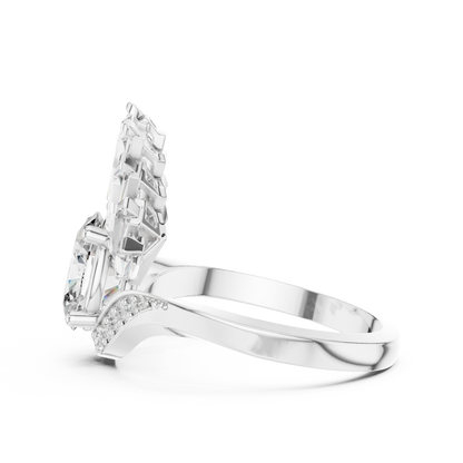 Radiant Sunburst Oval Ring