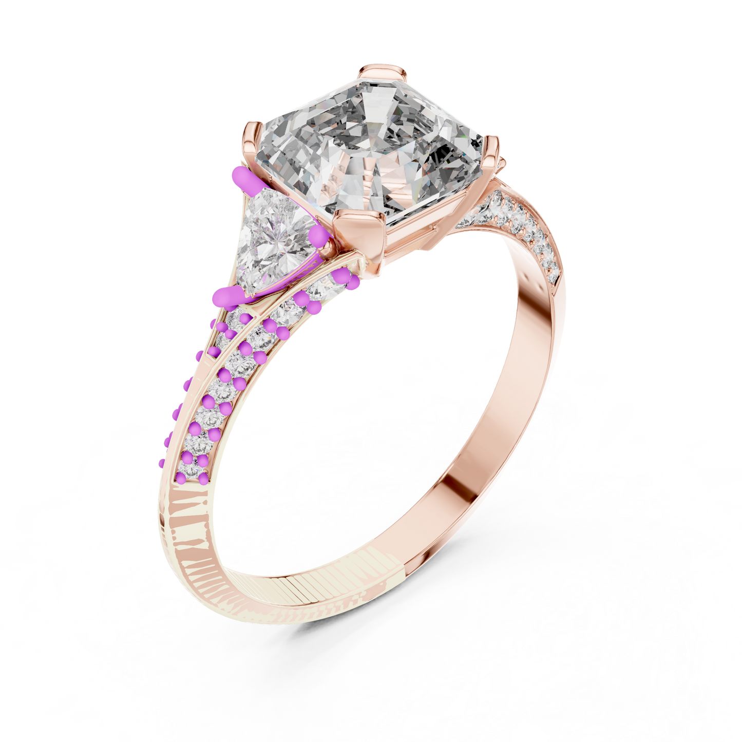 Asscher Trapeze Elegance Ring