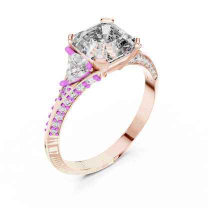 Asscher Trapeze Elegance Ring