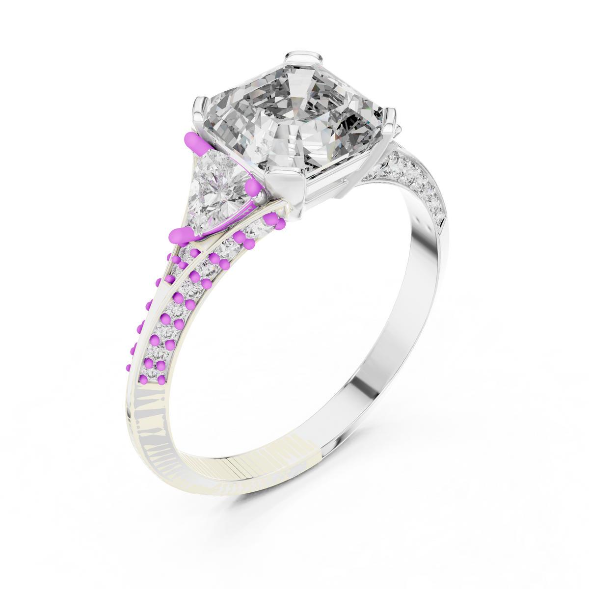 Asscher Trapeze Elegance Ring