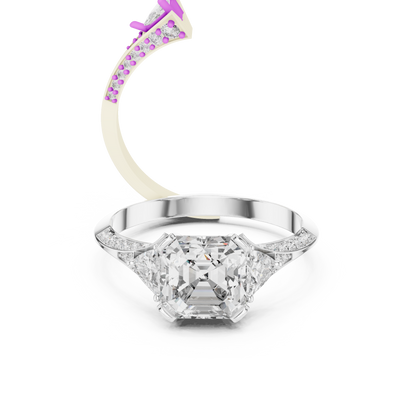 Asscher Trapeze Elegance Ring
