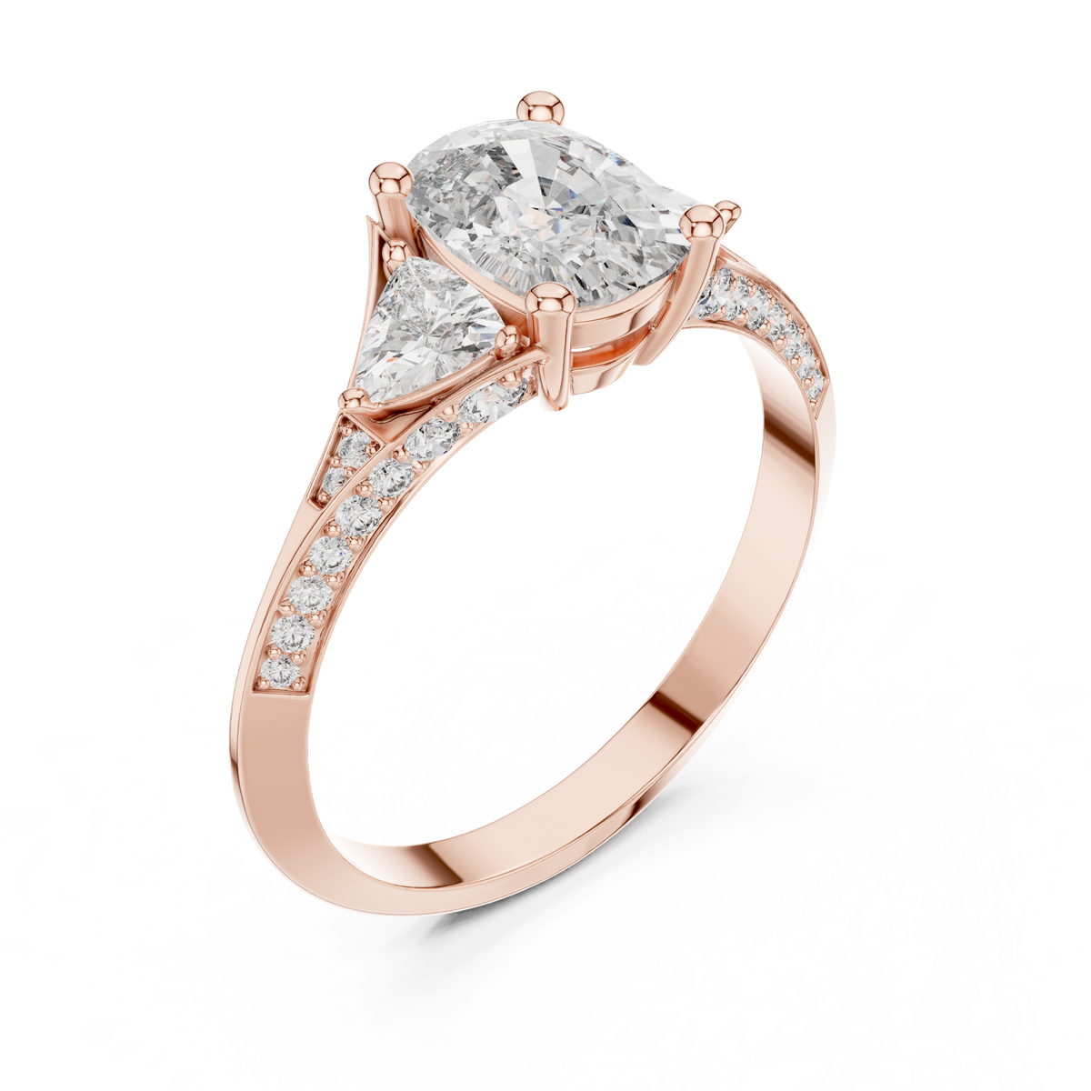 Oval Trillion Harmony Ring