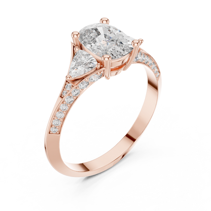 Oval Trillion Harmony Ring