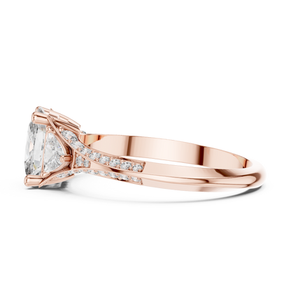 Oval Trillion Harmony Ring