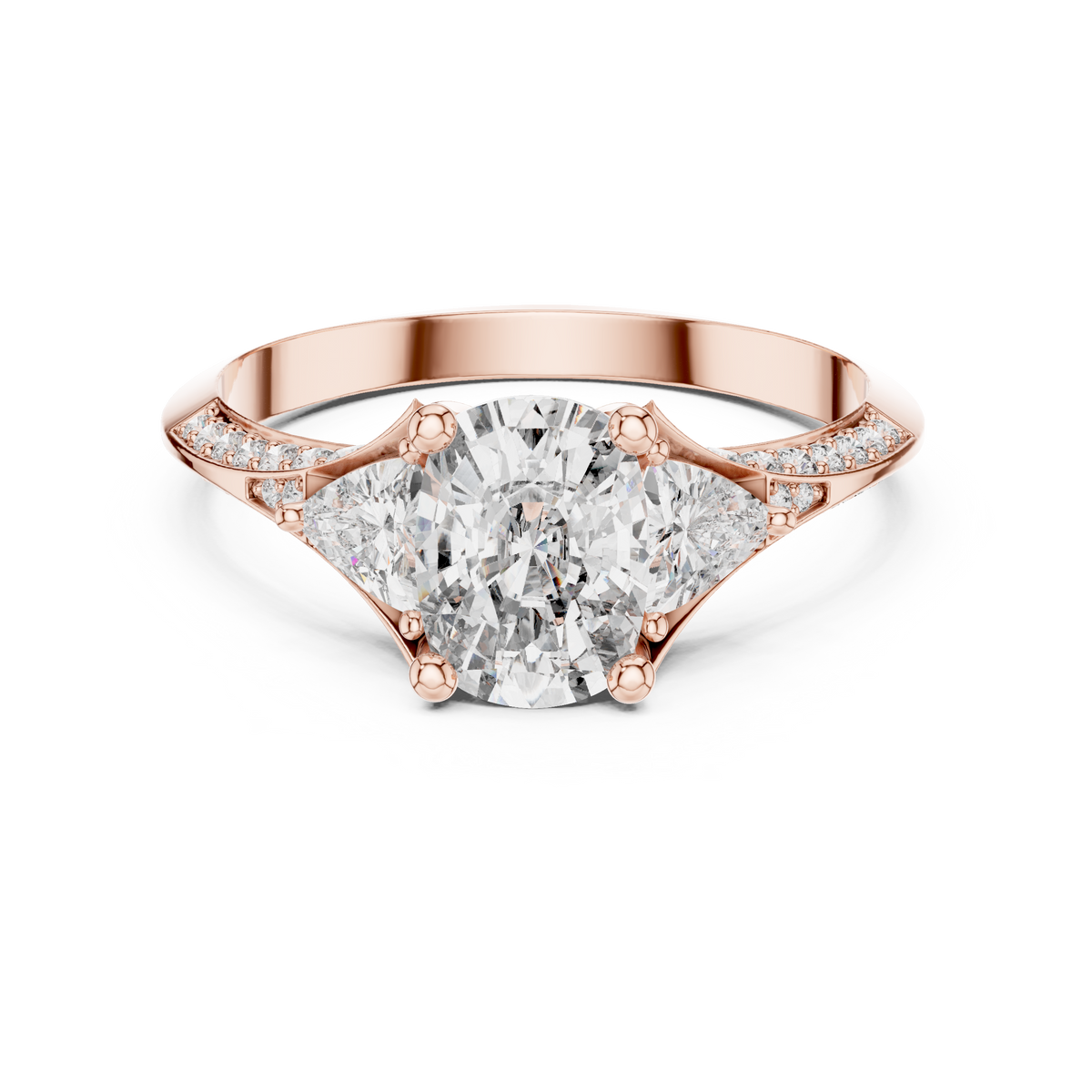 Oval Trillion Harmony Ring
