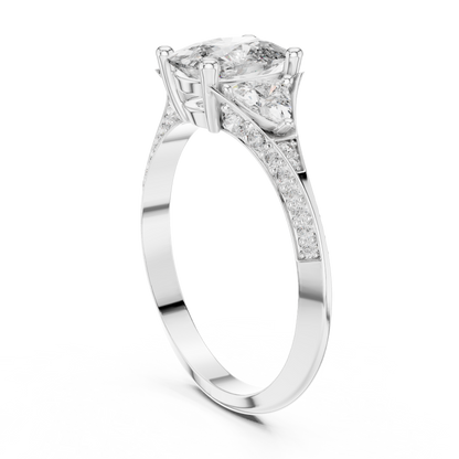 Oval Trillion Harmony Ring