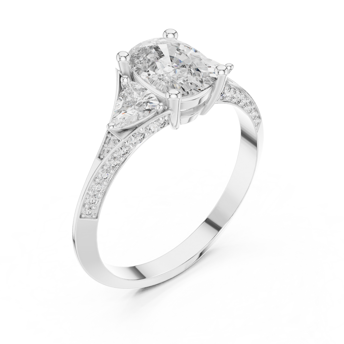 Oval Trillion Harmony Ring
