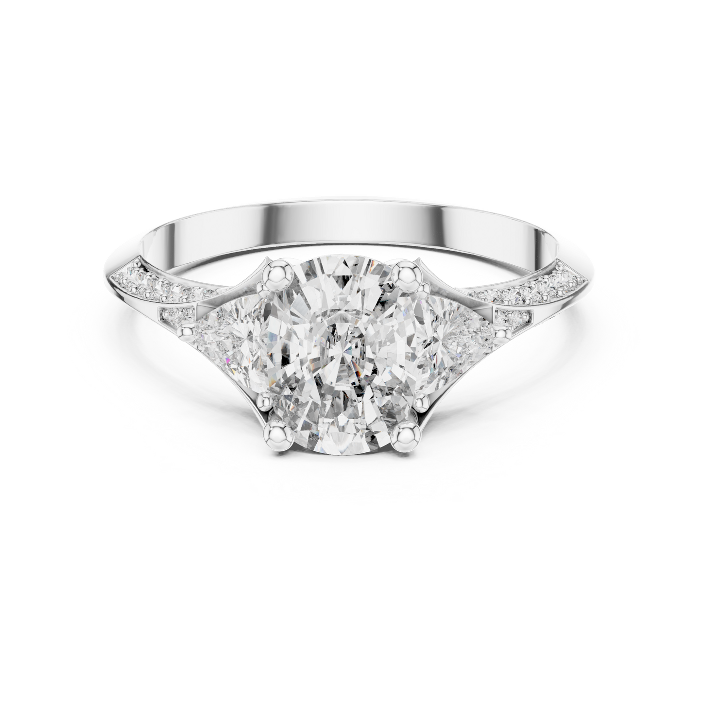 Oval Trillion Harmony Ring