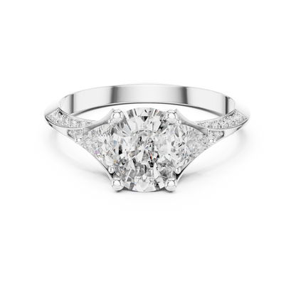 Oval Trillion Harmony Ring