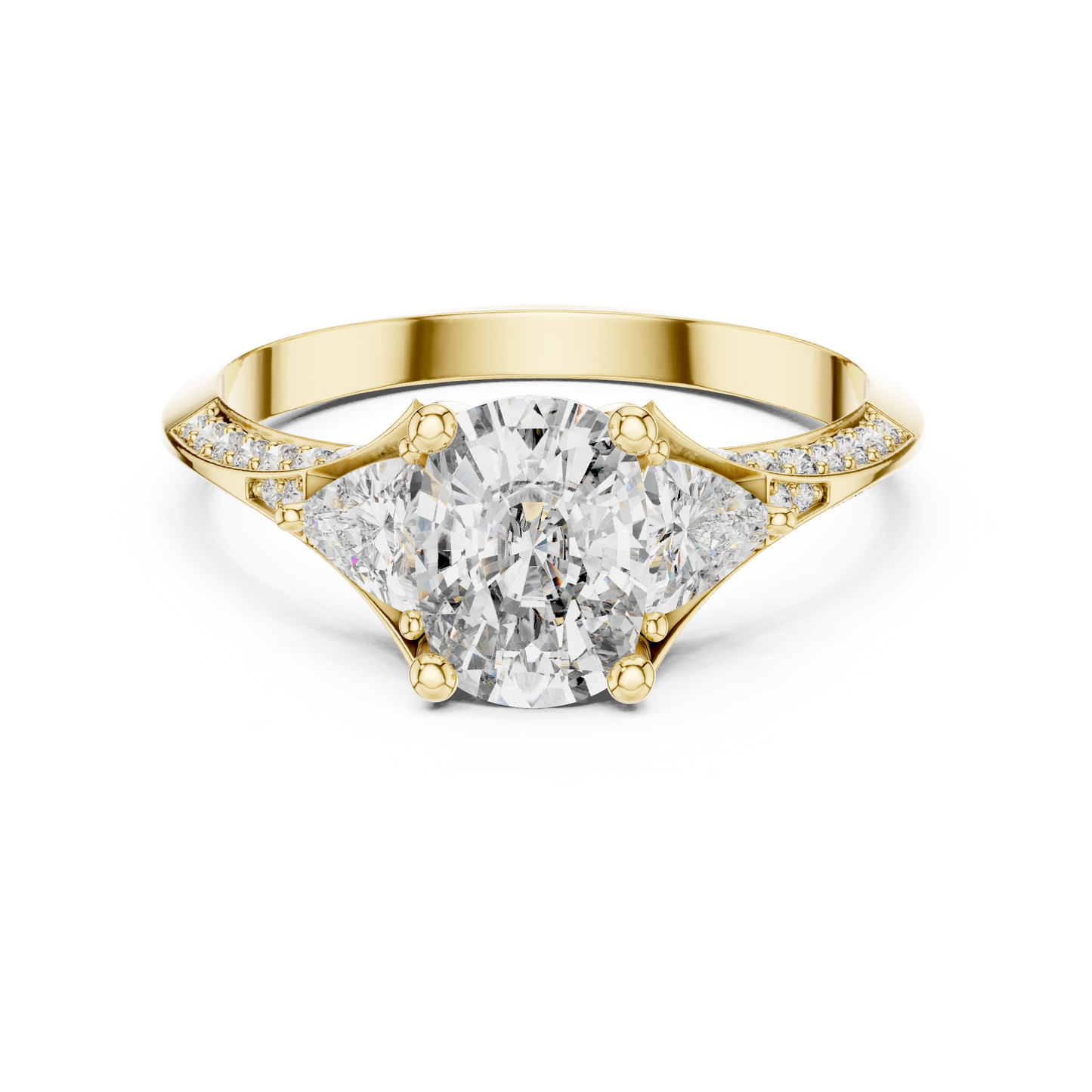 Oval Trillion Harmony Ring