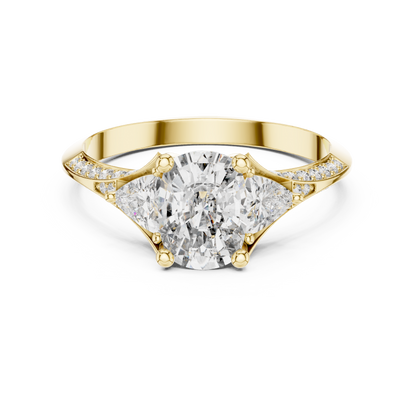 Oval Trillion Harmony Ring