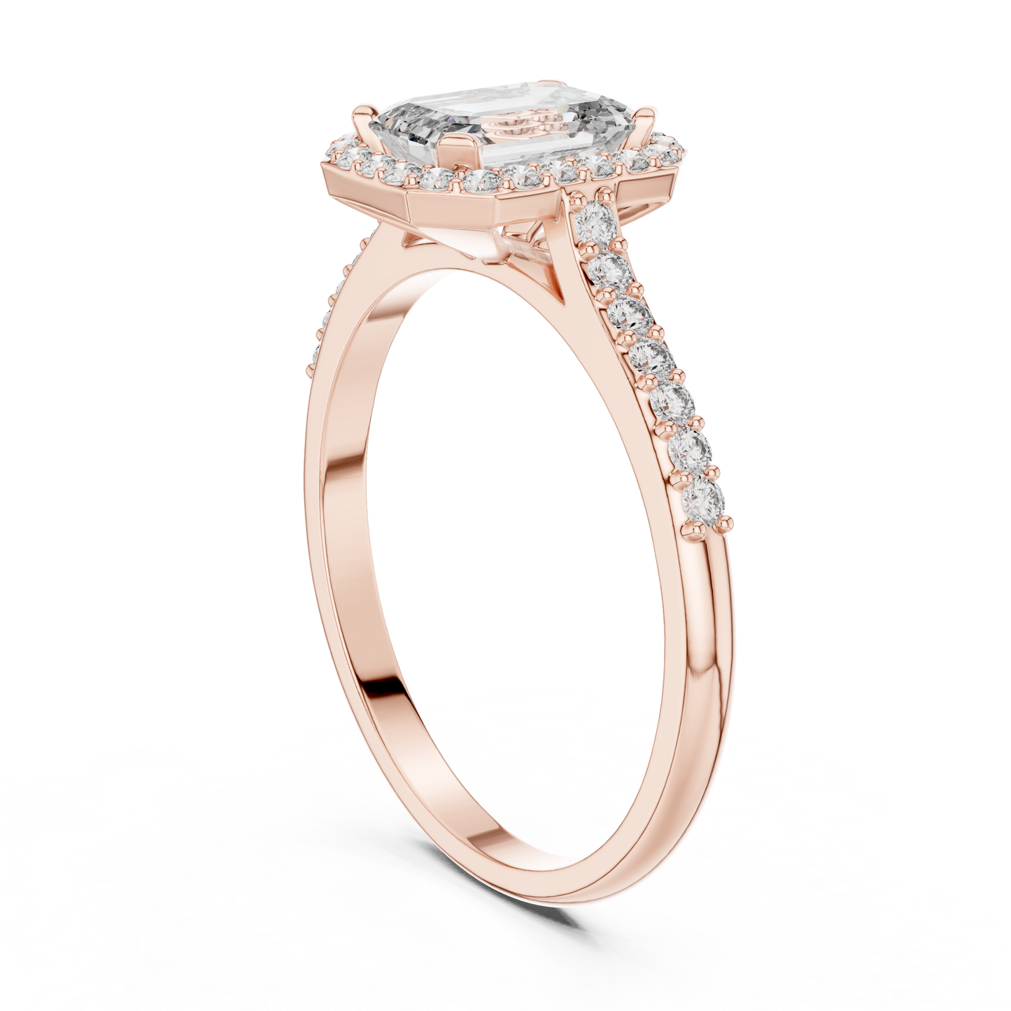 Emerald Halo Elegance Ring