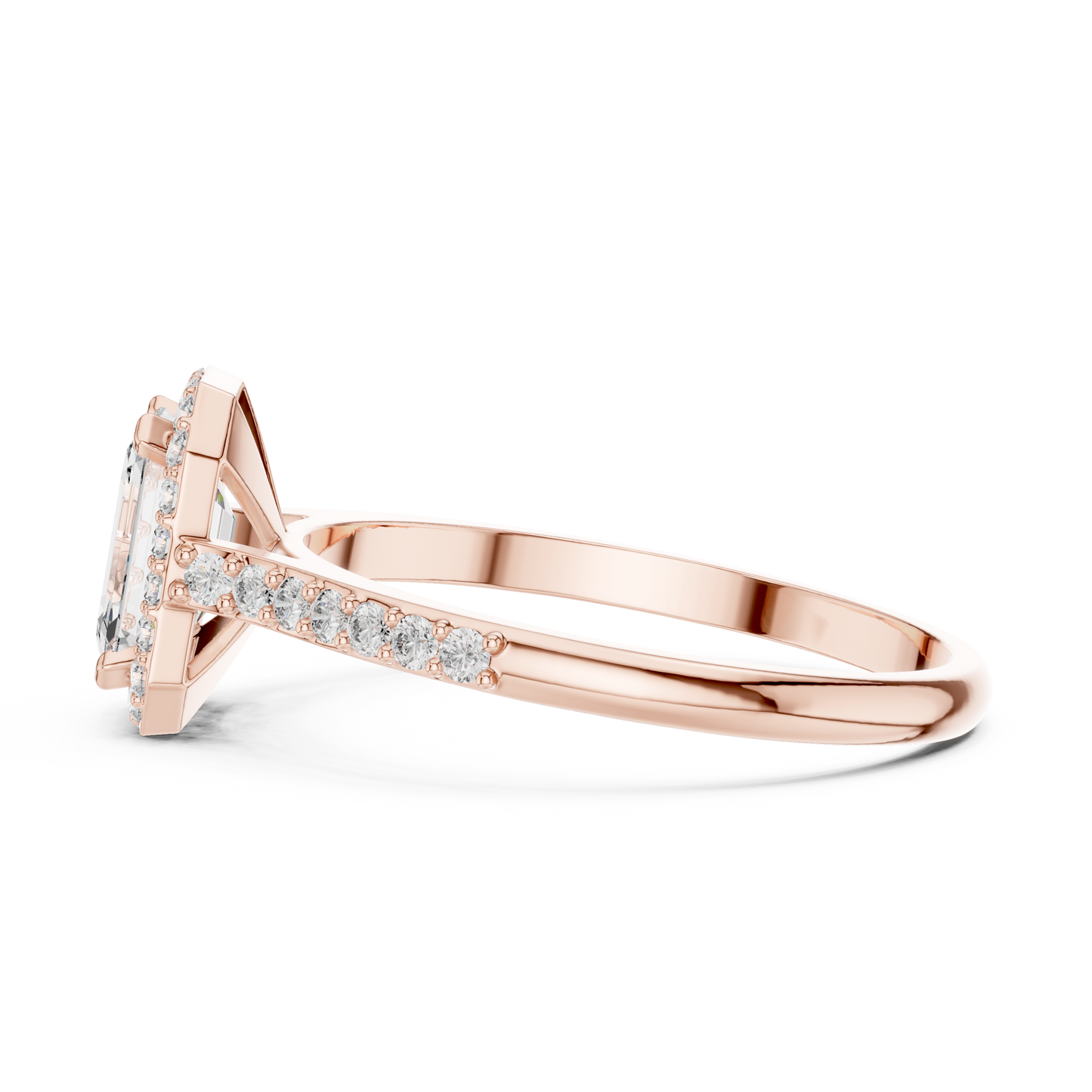 Emerald Halo Elegance Ring