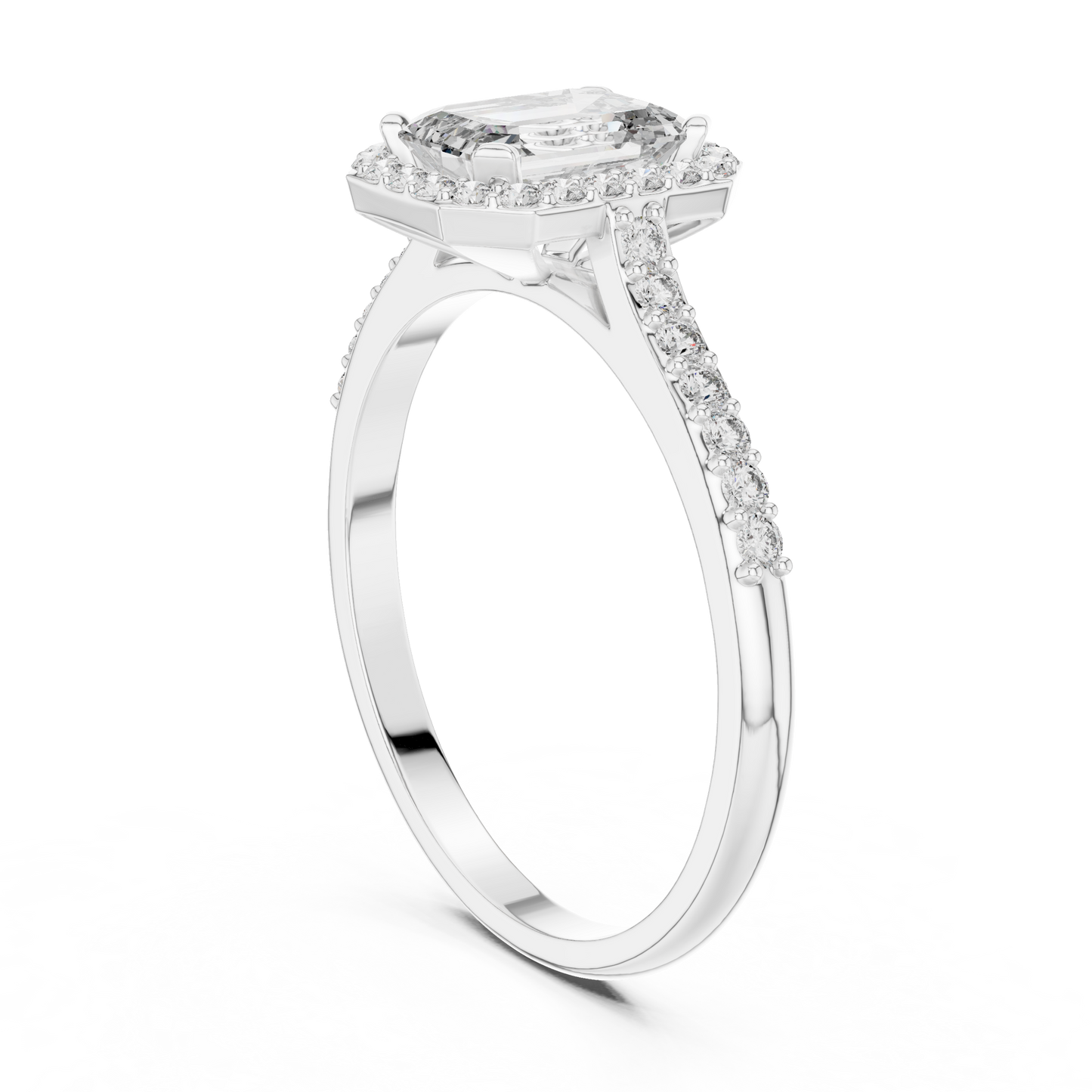 Emerald Halo Elegance Ring