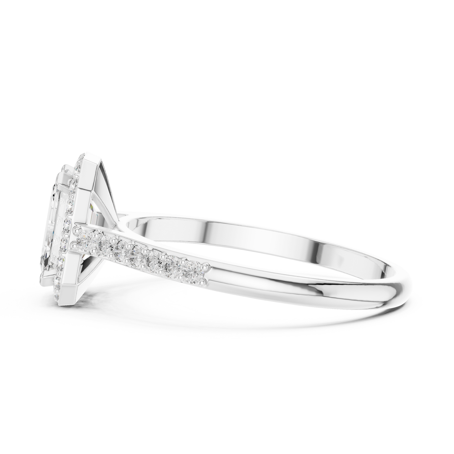 Emerald Halo Elegance Ring