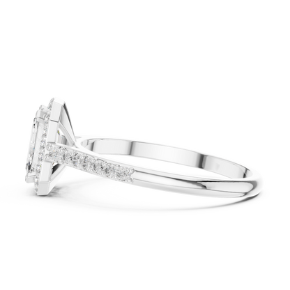 Emerald Halo Elegance Ring