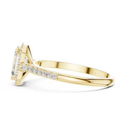 Emerald Halo Elegance Ring