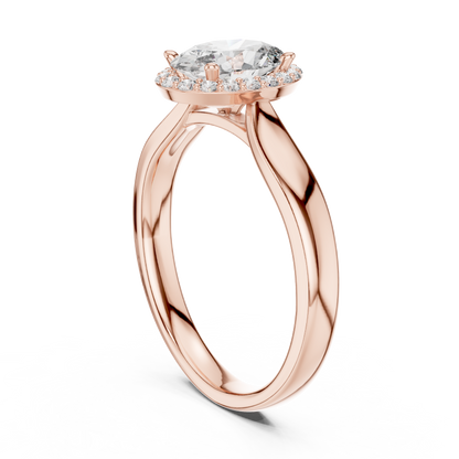 Oval Halo Elegance Ring