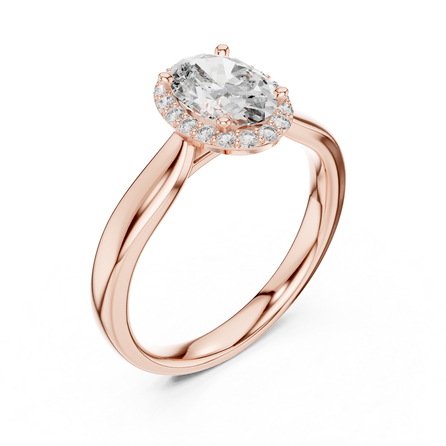 Oval Halo Elegance Ring