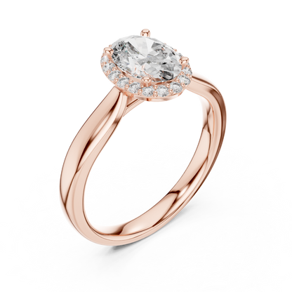 Oval Halo Elegance Ring