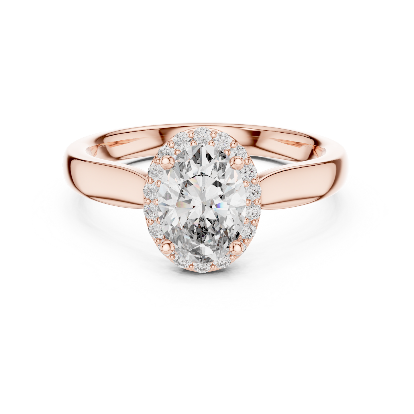 Oval Halo Elegance Ring