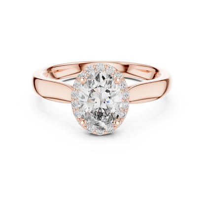 Oval Halo Elegance Ring