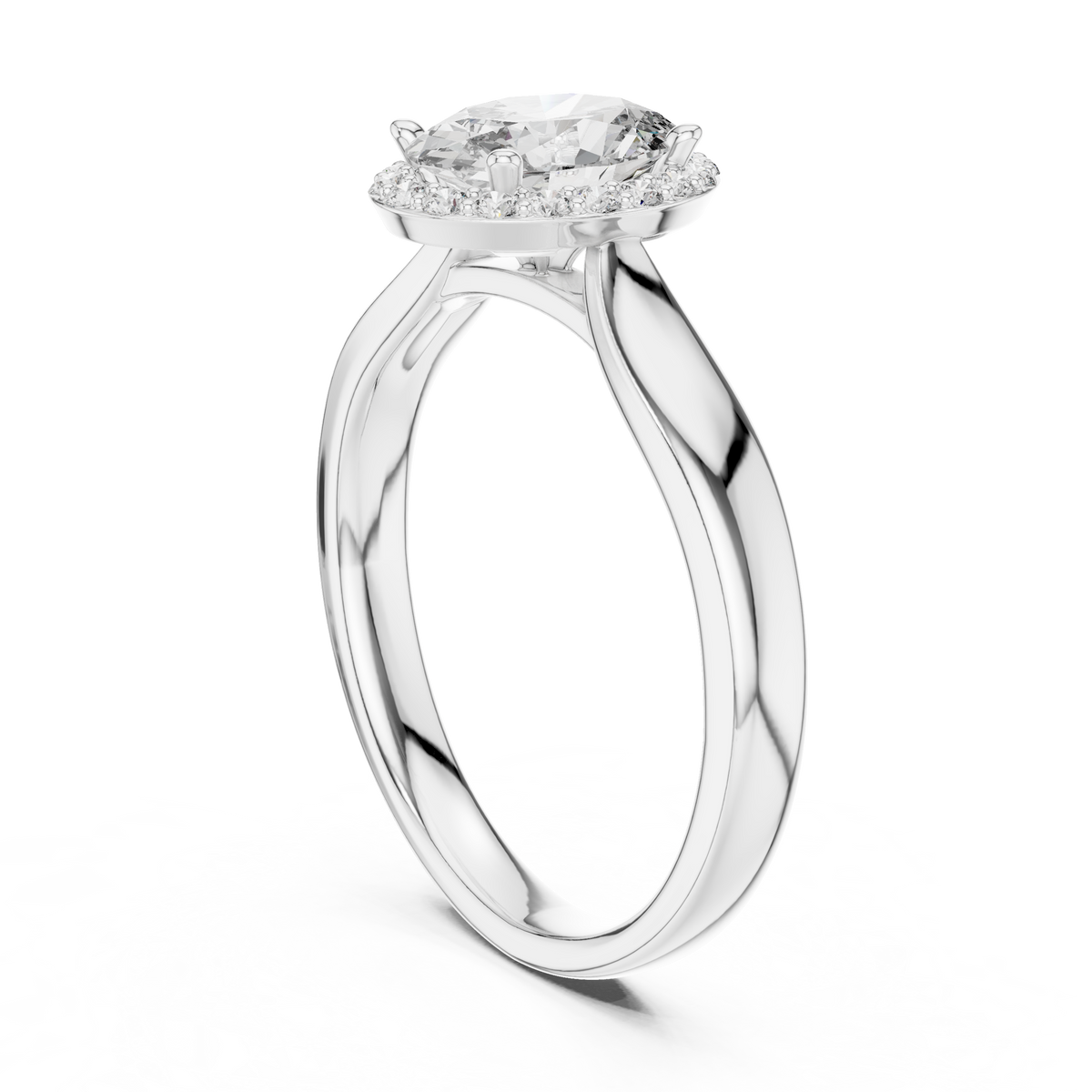 Oval Halo Elegance Ring