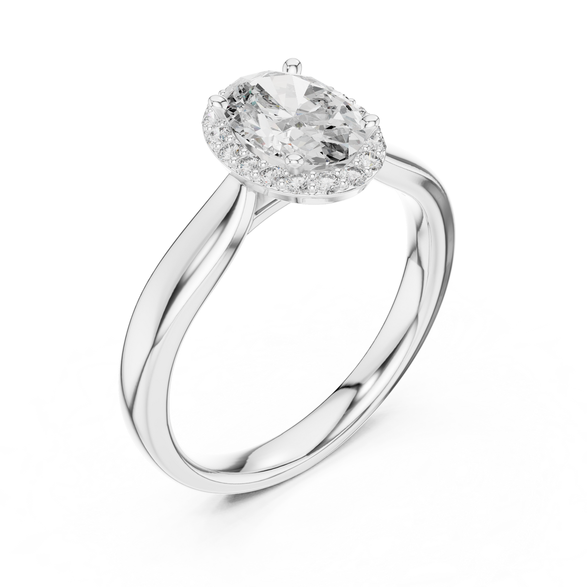 Oval Halo Elegance Ring