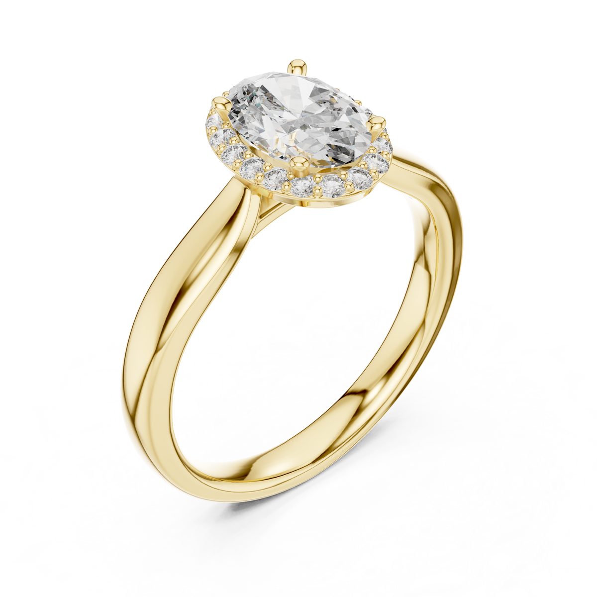 Oval Halo Elegance Ring