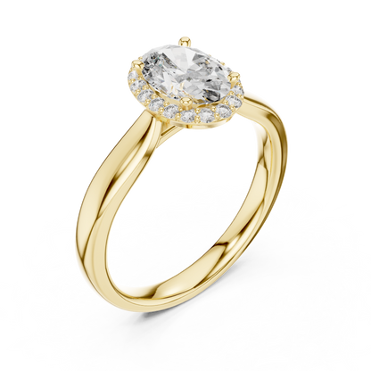 Oval Halo Elegance Ring