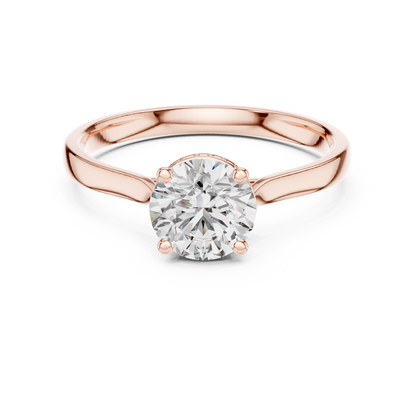 Hidden Halo Solitaire Ring