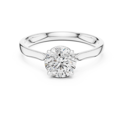 Hidden Halo Solitaire Ring