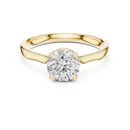 Hidden Halo Solitaire Ring