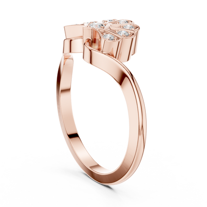Fan Blossom Diamond Ring