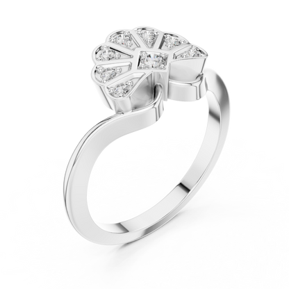 Fan Blossom Diamond Ring