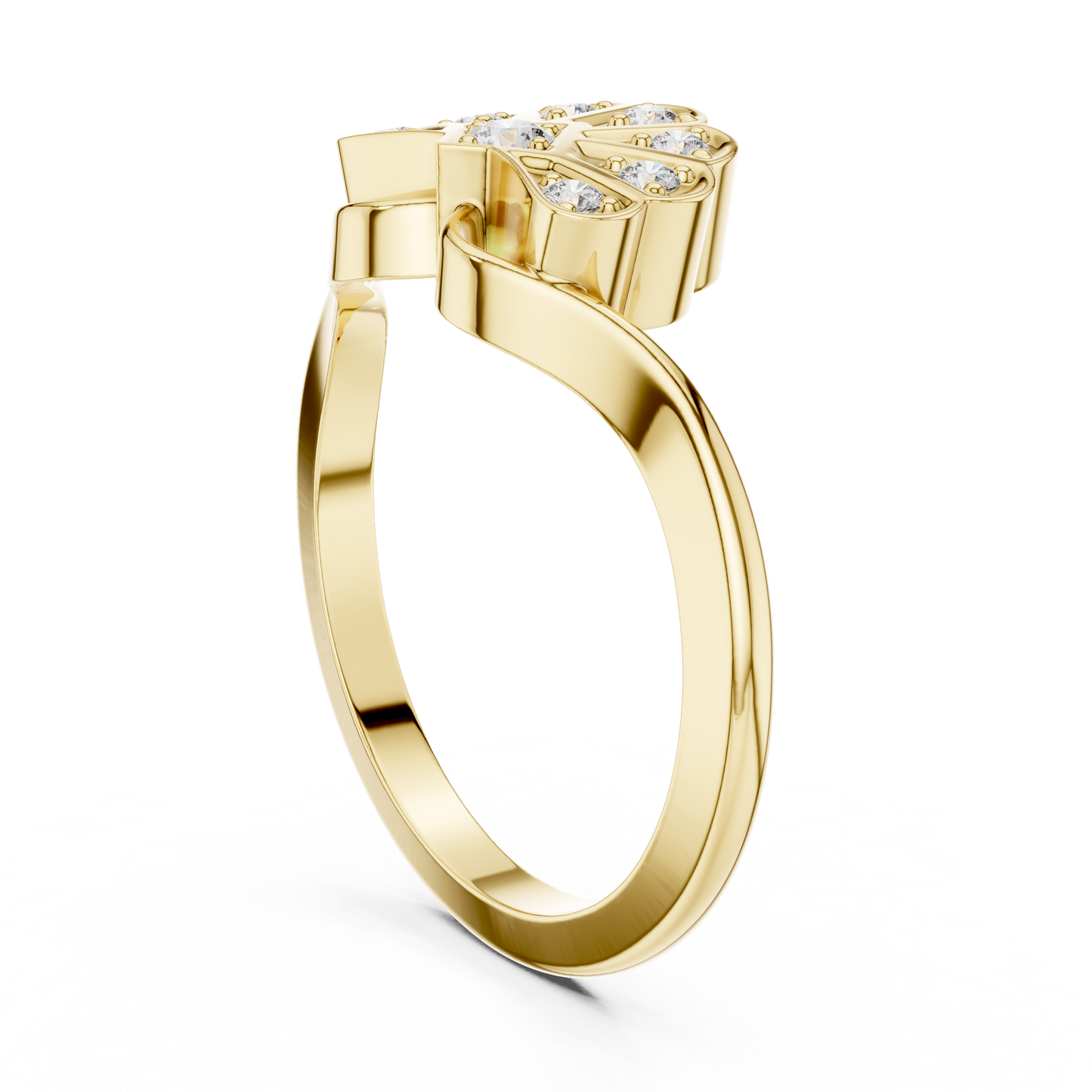 Fan Blossom Diamond Ring