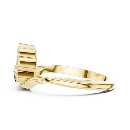 Fan Blossom Diamond Ring