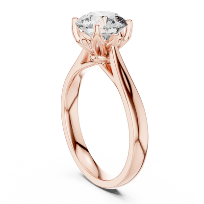 Tulip Solitaire Diamond Ring
