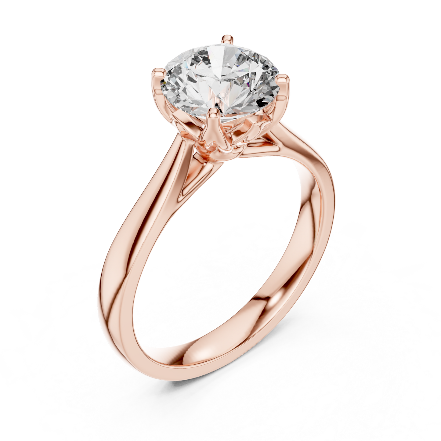 Tulip Solitaire Diamond Ring