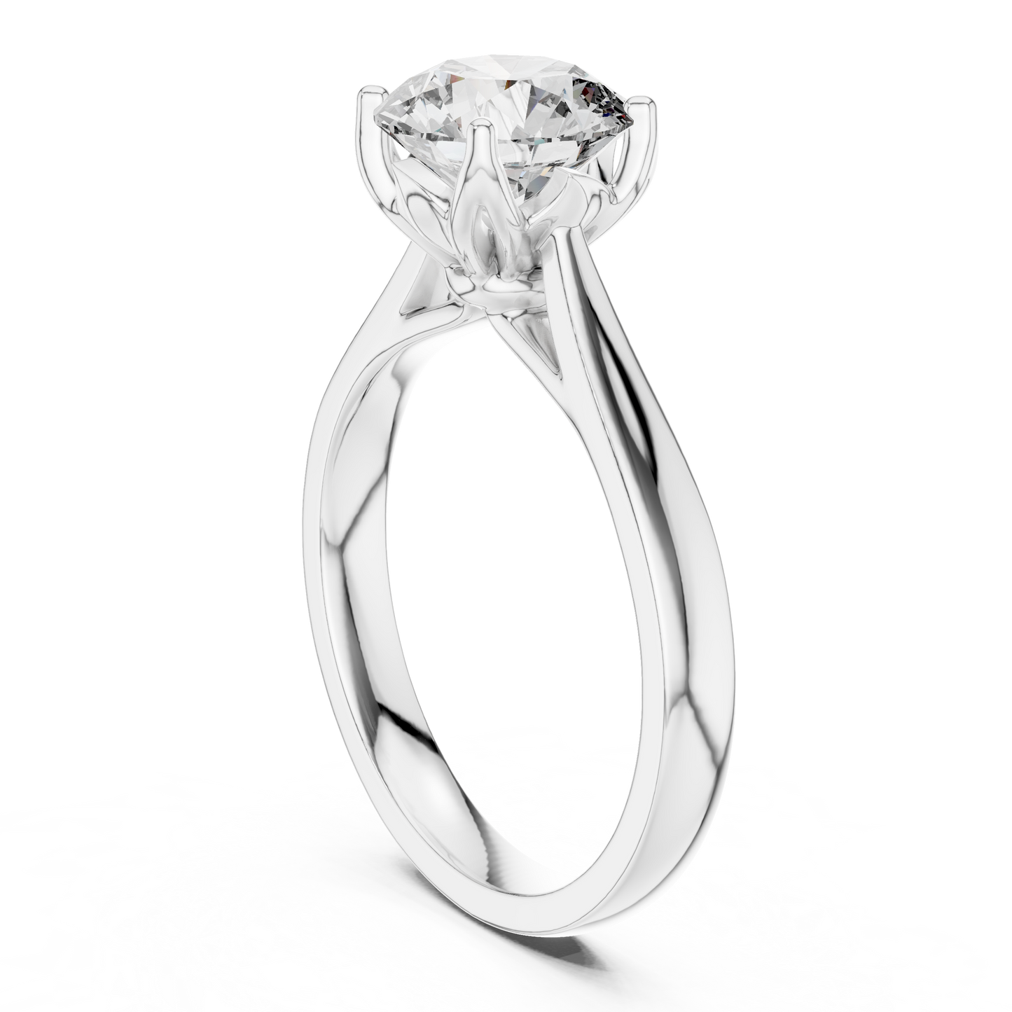 Tulip Solitaire Diamond Ring