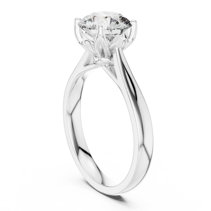 Tulip Solitaire Diamond Ring