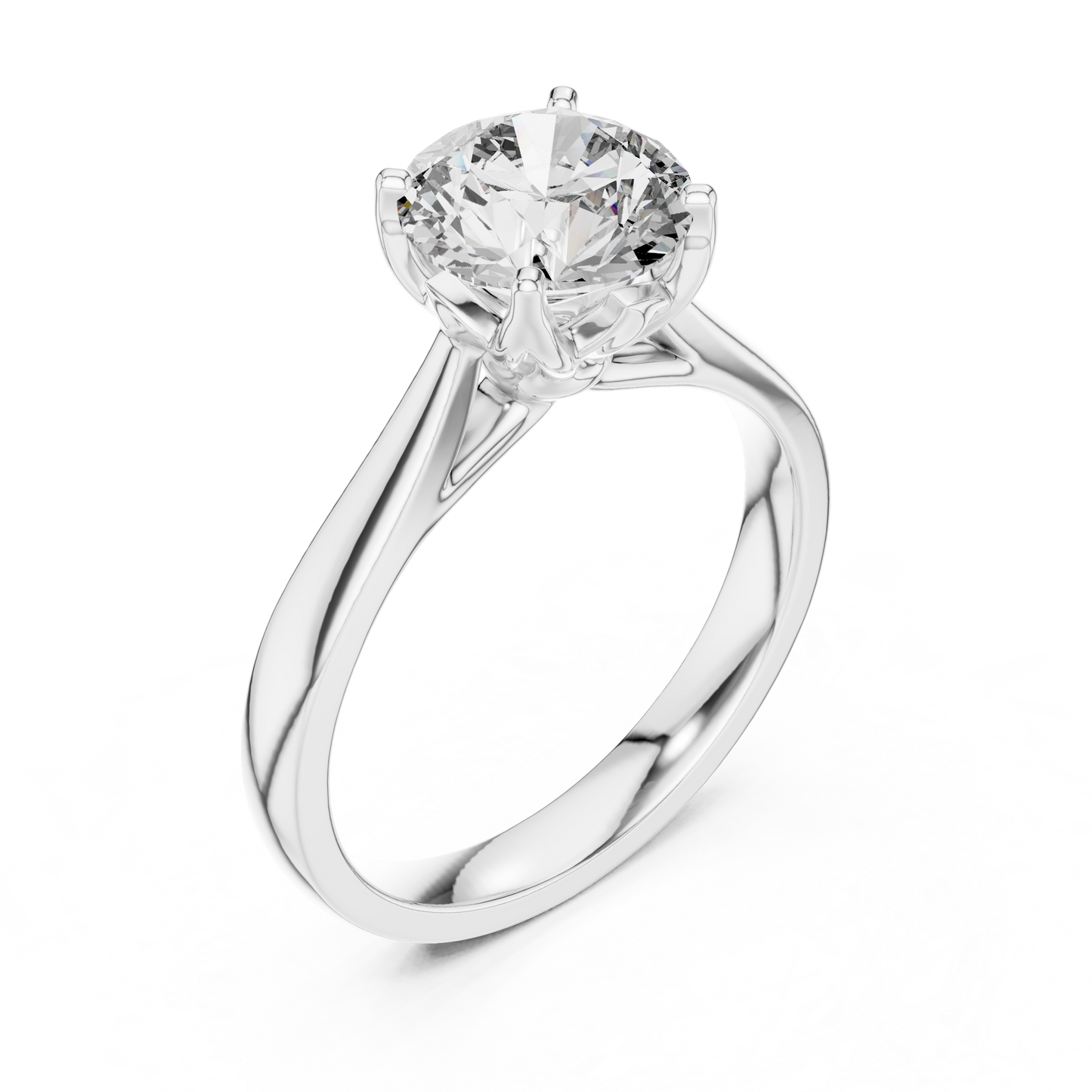 Tulip Solitaire Diamond Ring