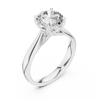 Tulip Solitaire Diamond Ring