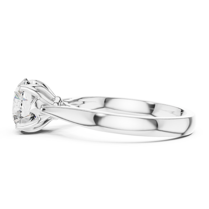 Tulip Solitaire Diamond Ring