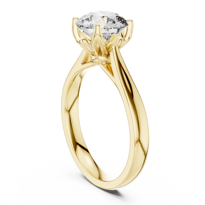 Tulip Solitaire Diamond Ring