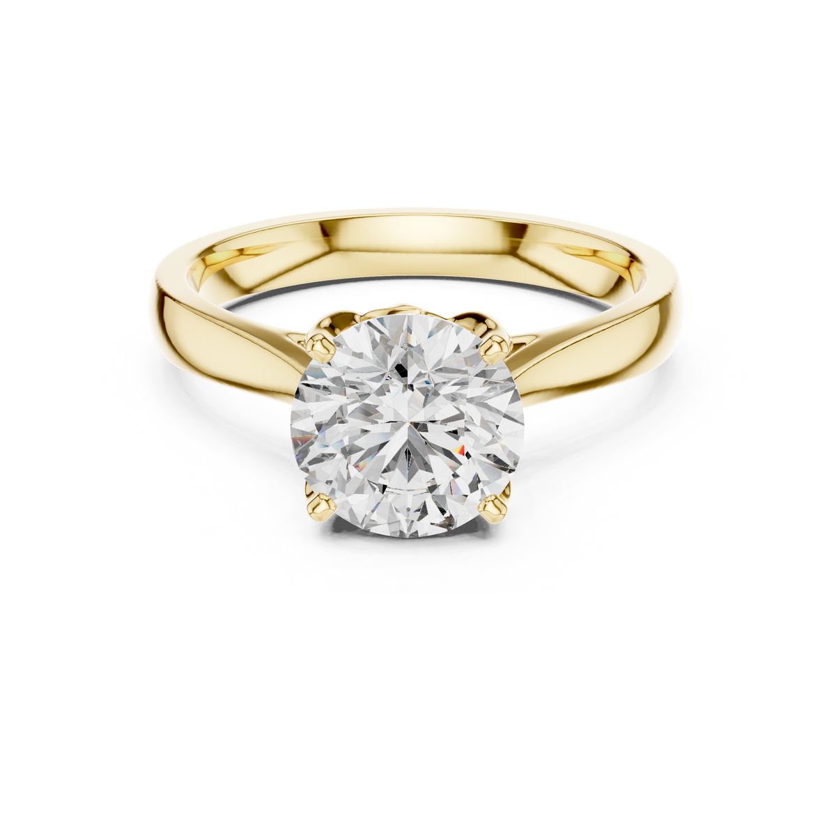 Tulip Solitaire Diamond Ring