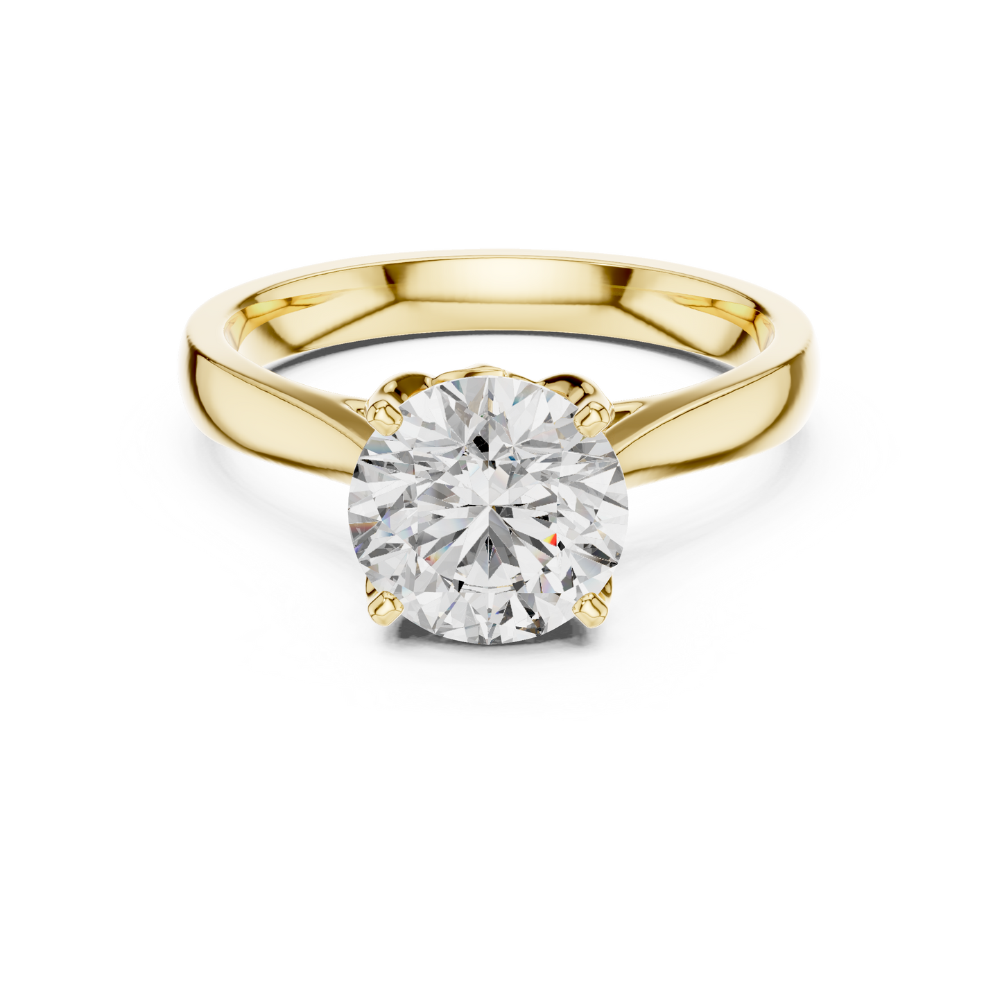 Tulip Solitaire Diamond Ring