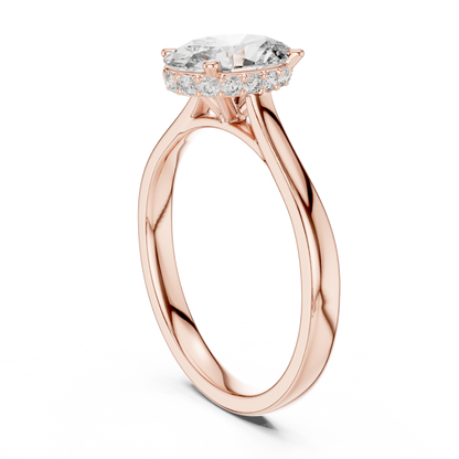 Oval Halo Cathedral Solitaire