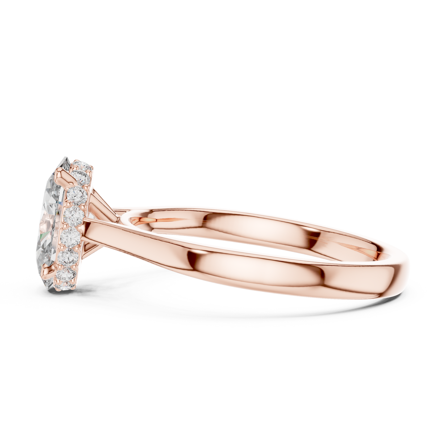 Oval Halo Cathedral Solitaire